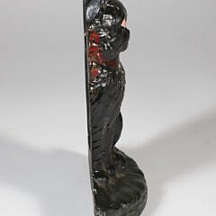 Antique Painted Cast Iron Cat Doorstop