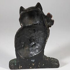 Antique Painted Cast Iron Cat Doorstop