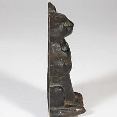 Antique Painted Cast Iron Cat Doorstop