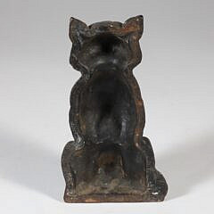 Antique Painted Cast Iron Cat Doorstop