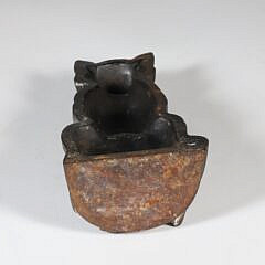 Antique Painted Cast Iron Cat Doorstop