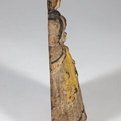 Antique Painted Cast Iron Figure of a Lady Doorstop