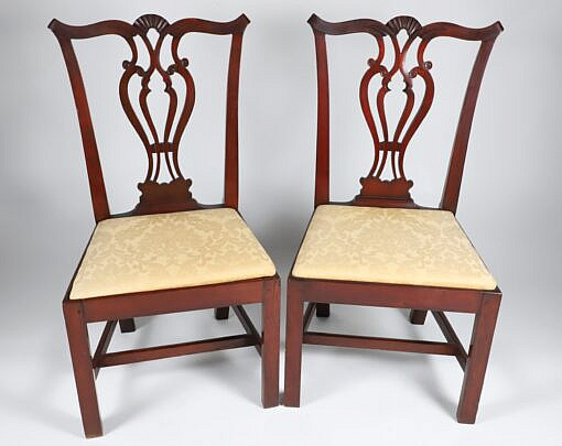 Pair of Mahogany Chippendale Side Chairs
