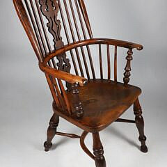 English Yew and Elmwood Windsor Armchair, early 19th Century