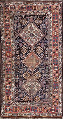 Antique Hand Knotted Tribal Kazak Carpet