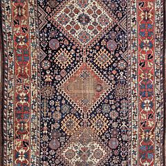 Antique Hand Knotted Tribal Kazak Carpet