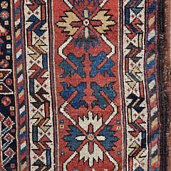 Antique Hand Knotted Tribal Kazak Carpet