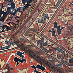 Antique Hand Knotted Tribal Kazak Carpet