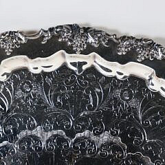 English Silver Plated Grape and Leaf Pattern Serving Tray
