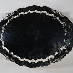 English Silver Plated Grape and Leaf Pattern Serving Tray