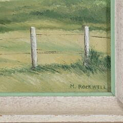 Two M. Rockwell Miniature Nantucket Oils on Artists Boards
