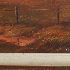 Two M. Rockwell Miniature Nantucket Oils on Artists Boards