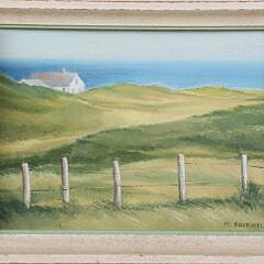 Two M. Rockwell Miniature Nantucket Oils on Artists Boards