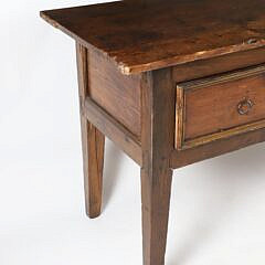 Antique English Elm Three Drawer Server, 19th Century