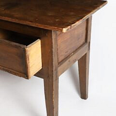 Antique English Elm Three Drawer Server, 19th Century