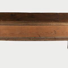 Antique English Elm Three Drawer Server, 19th Century