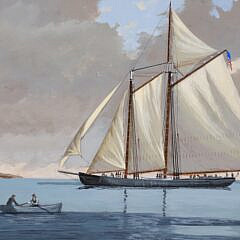 Ben Neill Oil on Panel “Easing Into Port”