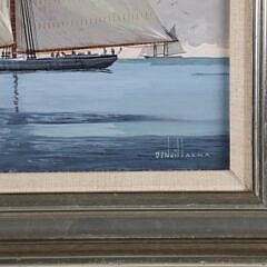 Ben Neill Oil on Panel “Easing Into Port”