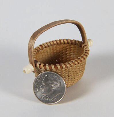 Dr. Jack Rosenfeld Miniature Oval Nantucket Swing Handle Basket