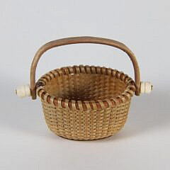 Dr. Jack Rosenfeld Miniature Oval Nantucket Swing Handle Basket