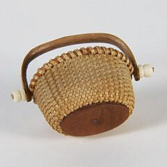 Dr. Jack Rosenfeld Miniature Oval Nantucket Swing Handle Basket