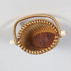 Dr. Jack Rosenfeld Miniature Oval Nantucket Swing Handle Basket