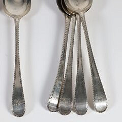 Set of 12 George III Sterling Silver Tablespoons, London 1770
