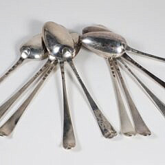 Set of 12 George III Sterling Silver Tablespoons, London 1770