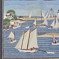 “Regatta” Hooked Rug