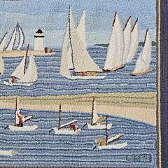 “Regatta” Hooked Rug