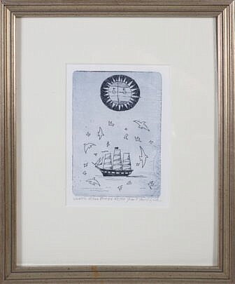 John Lochtefeld Limited Edition Etching #12/50 "Wealth of Sea Birds"