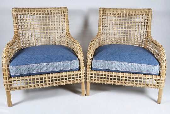 Pair of Palecek Aries Lounge Chairs