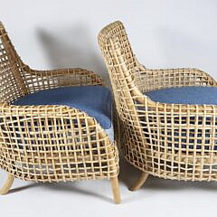 Pair of Palecek Aries Lounge Chairs