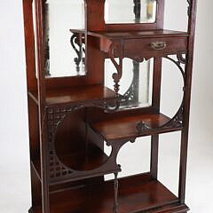 Edwardian Mahogany Whatnot Display Cabinet