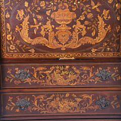 Paine Furniture Company Marquetry Inlaid Drop Front Desk of Abattant, early 20th Century