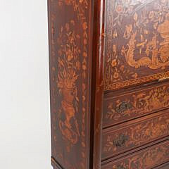 Paine Furniture Company Marquetry Inlaid Drop Front Desk of Abattant, early 20th Century