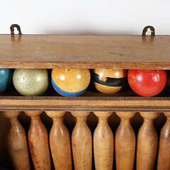 Ten Pins in Box, 19th Century