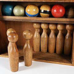Ten Pins in Box, 19th Century