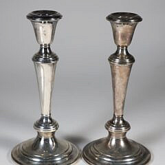 Pair of Vintage Sterling Silver Candlesticks