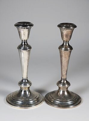 Pair of Vintage Sterling Silver Candlesticks