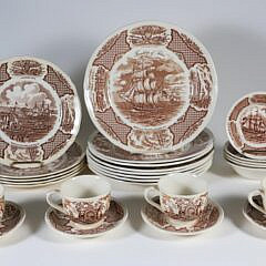 Set of 21 Pieces “Fair Winds” Partial Dinner Service