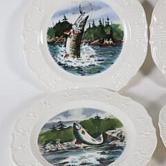 Set of Six “Delano Studios Selauket Long Island, New York” Dinner Plates