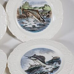 Set of Six “Delano Studios Selauket Long Island, New York” Dinner Plates