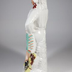 English Staffordshire Figural Group of Albanian Farmer and His Wife, 19th Century