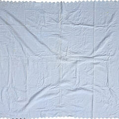 American Vintage Blue, Green, and Yellow Tulip Patchwork Quilt, circa 1930s