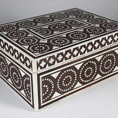 Teak and Bone Inlaid Box