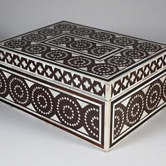 Teak and Bone Inlaid Box