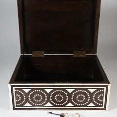Teak and Bone Inlaid Box