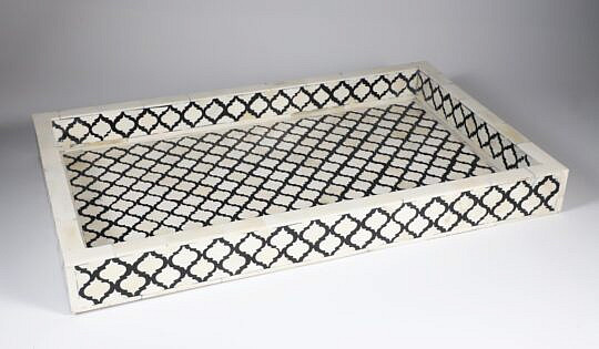 Bone Inlaid Serving Tray