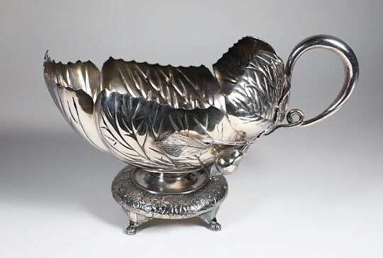Silver Plated Pedestal Pitcher, 19th Century